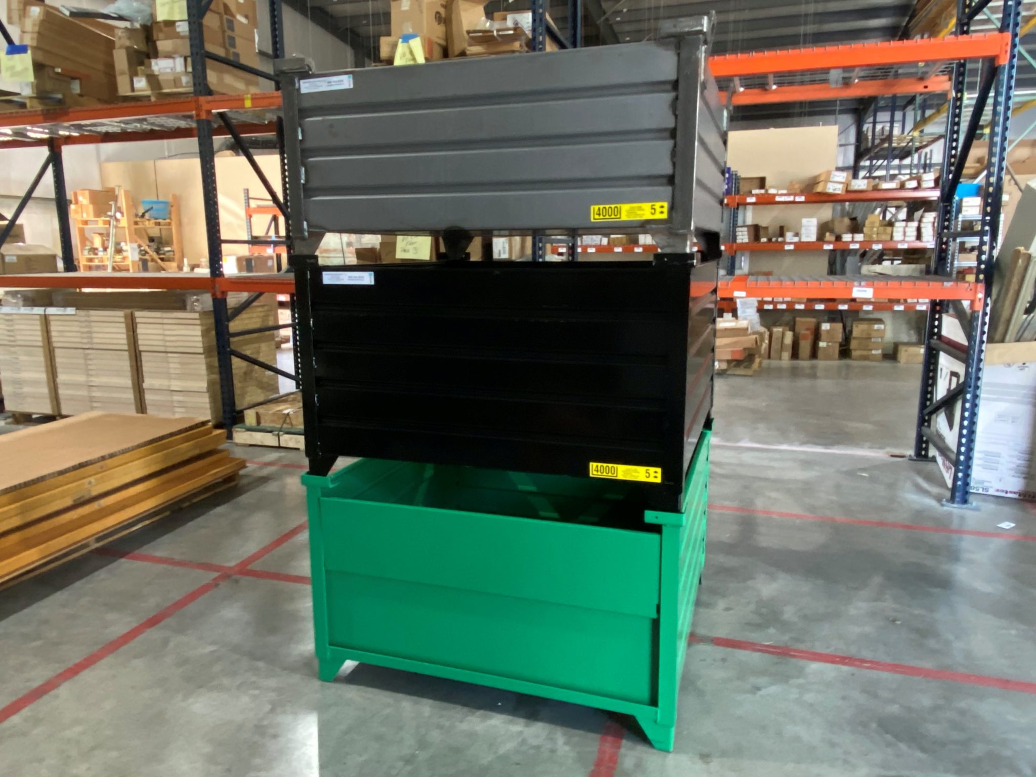 Unfinished Steel Containers Warehouse Rack and Shelf