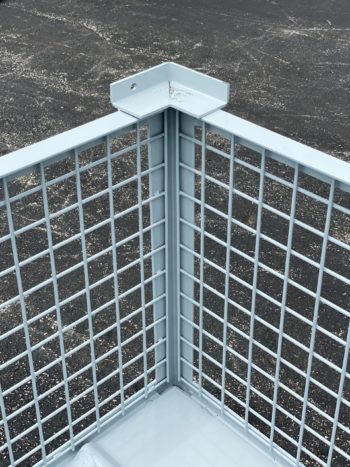 Rigid Wire Basket Steel Angle Corner Target Gray