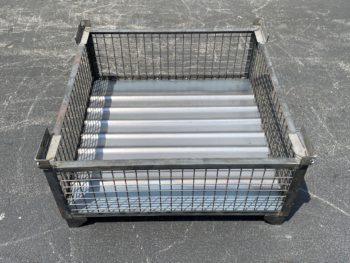Rigid Wire Basket with Crane Lifting Lugs Overhead View
