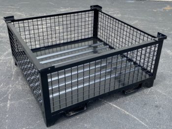 Rigid Wire Basket with Fork Guides Angle View