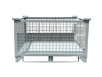 Rigid Wire Baskets Containers Bins with Steel Runners