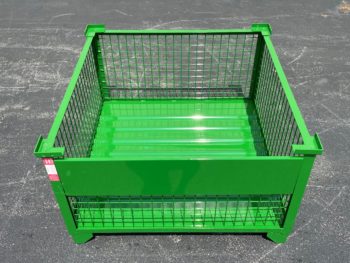 Rigid Wire Baskets with Drop Gate Overhead