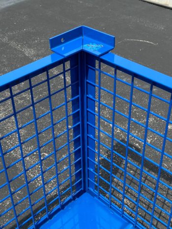 Rigid Wire Container Inside Corner Target Blue