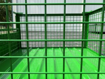Rigid Wire Container Mesh Sides Green