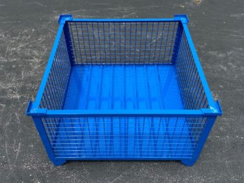 Rigid Wire Container Overhead View Blue