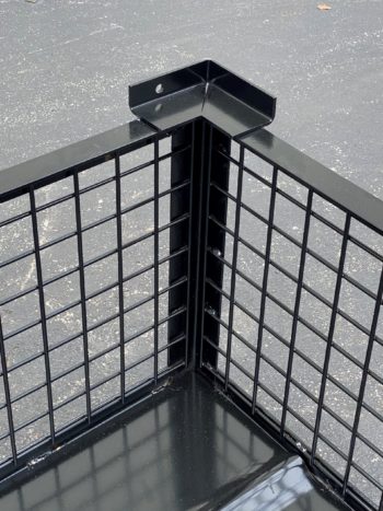 Rigid Wire Container Steel Angle Corner - Black