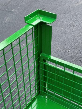 Rigid Wire Container with Drop Gate Inside Corner