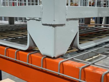 Rigid Wire Container with Runners on Wire Decking
