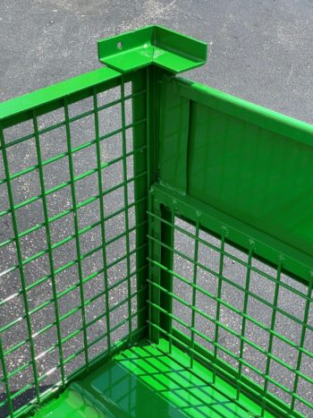 Rigid Wire Containers with Drop Gate Steel Angle Corner
