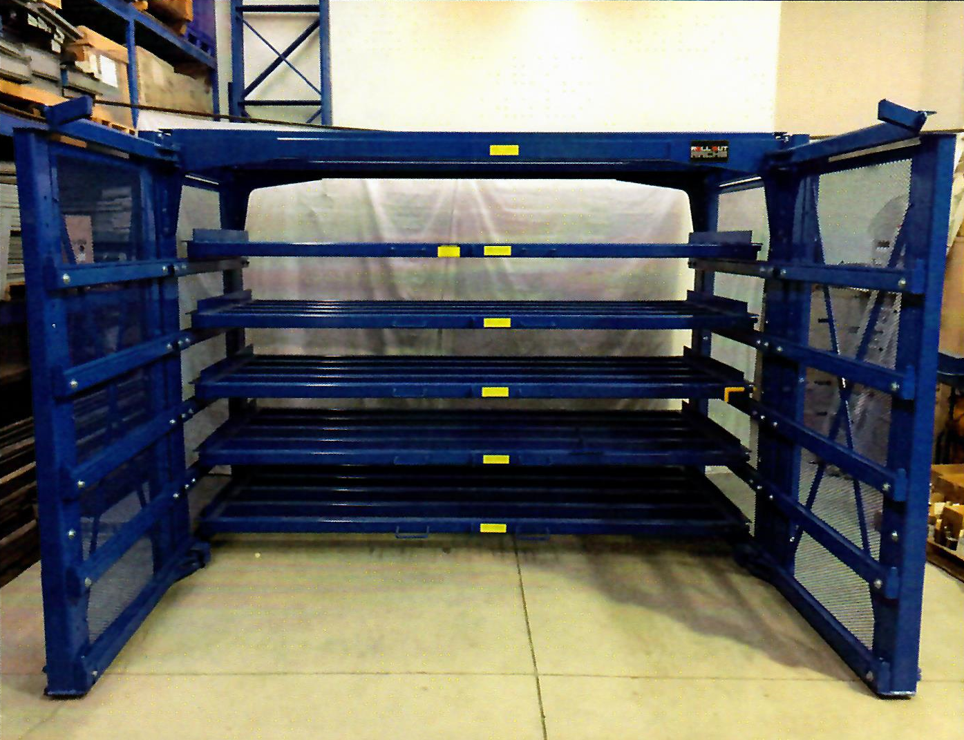Roll Out Sheet Metal Rack Roll Out Steel Storage Racks