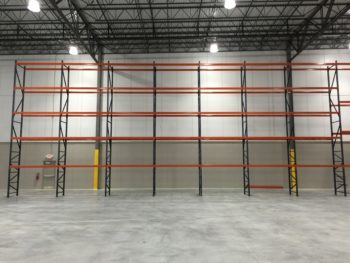 Single Row Along Wall of Bolted Pallet Rack