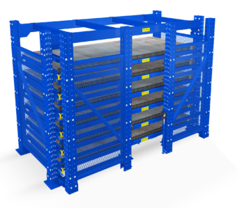 Single Sided Roll Out Sheet Rack Closed
