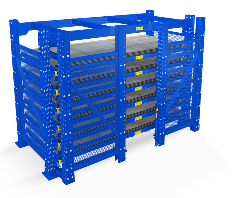 Roll Out Sheet Metal Rack | Roll Out Steel Storage Racks