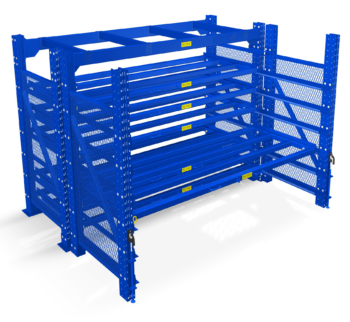 Single Sided Roll Out Sheet Rack Empty