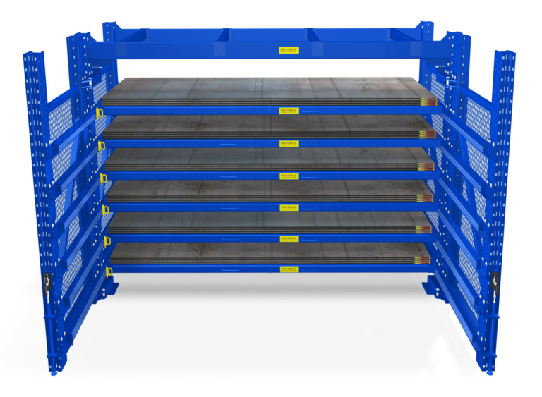 Roll Out Sheet Metal Rack | Roll Out Steel Storage Racks