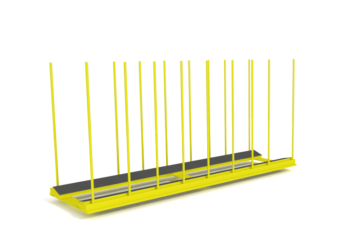 Slit Coil Floor Storage Rack with Rubber Runners