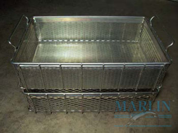 Small Wire Basket with Handles - Quarter Inch Expanded Metal