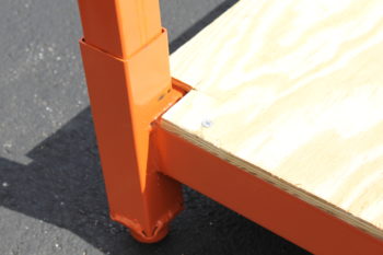 Stack Rack with Plywood Base notched in corners