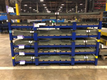 Stack rack with wood deck replaces wood pallets and skids 4