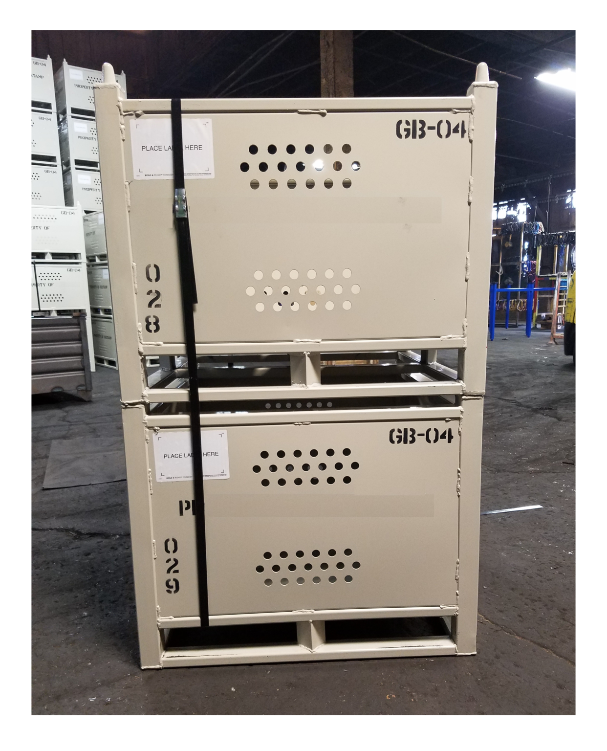 Steel Foundry Containers with Perforated Sides for Hot Castings Warehouse Rack and Shelf