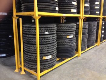 Truck Tire Stack Racks Stacked
