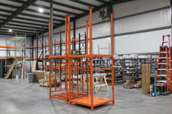 Used Stacking Racks stacked 2 high