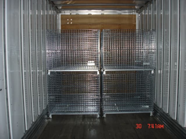 Wire containers are used as returnable/reusable packaging