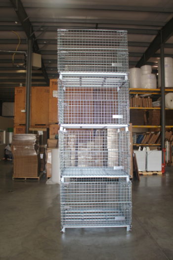 Wire Containers Stacked 4 high