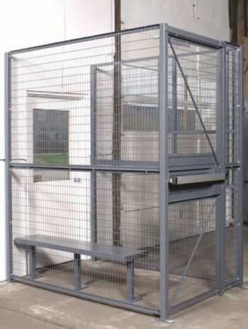 Wire Partition Holding Cells