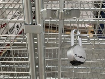 Wire Security Cart Locking Latch with Padlock