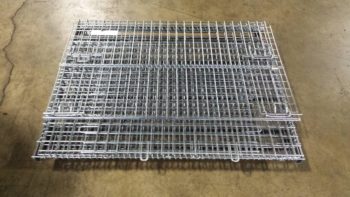 collapsible folding wire baskets containers collapsed knocked down